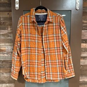 REI Cooperative Orange Cotton Button Down Shirt